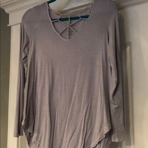 light purple american eagle long sleeve t shirt